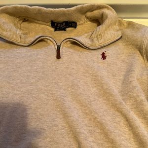 Polo Ralph Lauren Mens Half Zip French Rib Cotton Sweater